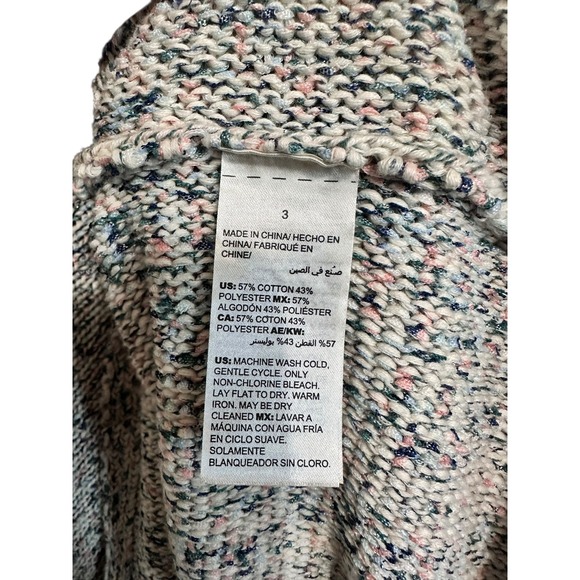 Chico's Women's XL Knit Sweater Tunic Top Multicolor Cotton‎ Blend Oversized - Picture 3 of 5